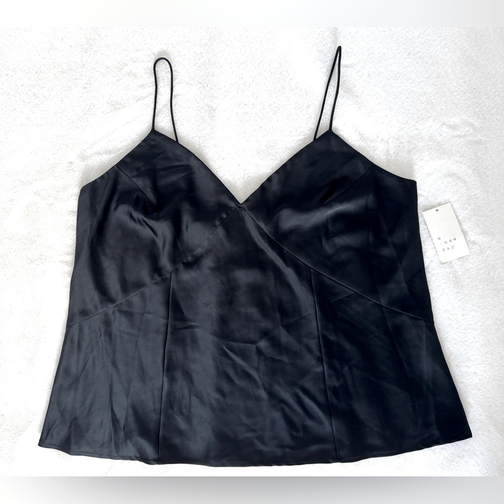 A New Day Satin Tie Back Blouse, Size XXL - NWT